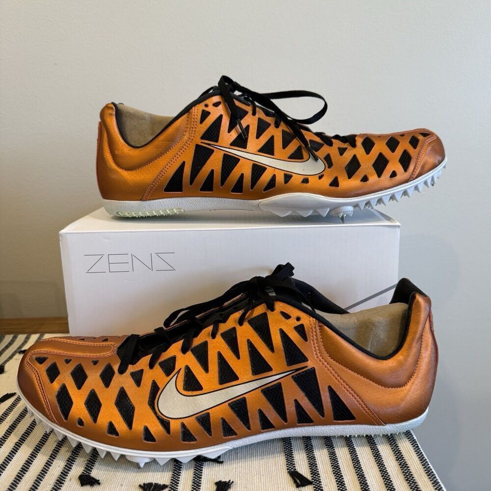 Nike Maxcat 3 Orange Volt Men's Size 13 Track & Field Spikes 414531-001 Read
